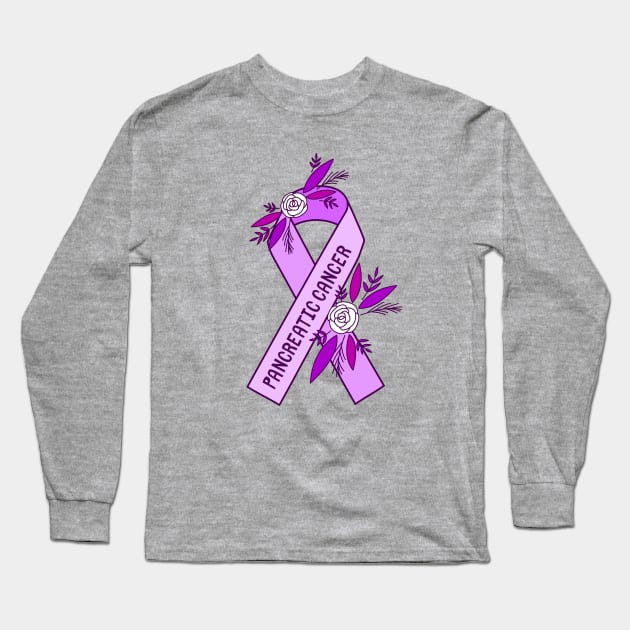 Pancreatic Cancer Awareness Long Sleeve T-Shirt by Sloth Station